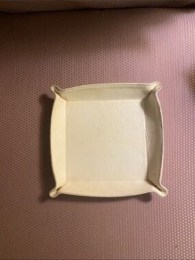 Clare V. Beige Leather Tray